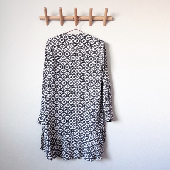 Tory Burch Patterned Long Sleeve Shirt Dress - Picture 8 of 11